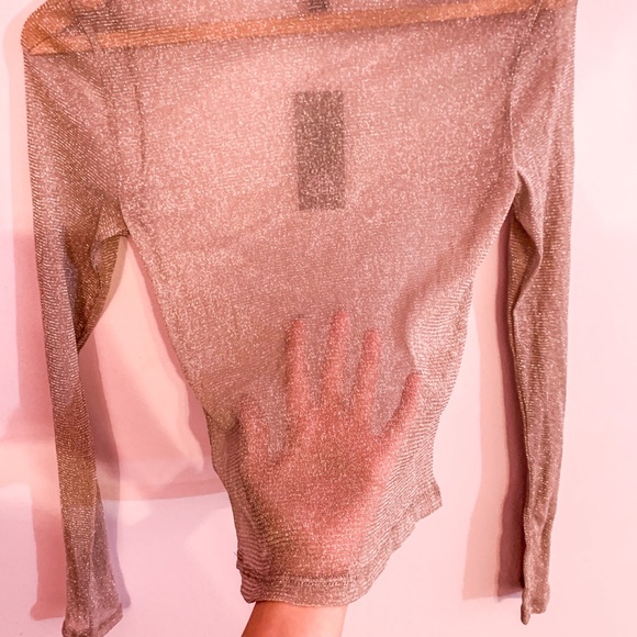 Glitter Transparent Turtleneck - Stretchy - Small - Wild Fable - Picture 3 of 7